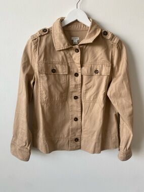 J. Crew Beige Utility Button-Front Jacket